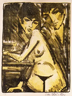 Couple at a Table (Self Portrait with Maschka - Absinthe Drinker) Couple at a Table (Self Portrait with Maschka - Absinthe Drinker)
