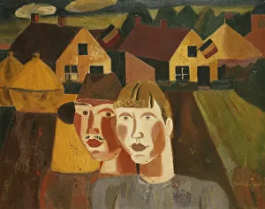 Images Dated 5th November 2011: A Couple in a Village; Le Couple au Village, 1930 (oil on canvas)