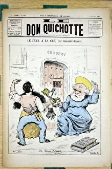 Anachronism Collection: Cover of 'Le Don Quixote', number 333, Satirique en Colours