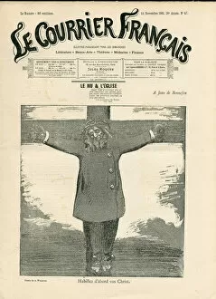 Anachronism Collection: Cover of 'The Courier francais', number 47, Satirique en N & B