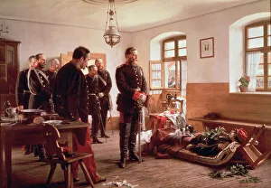 Crown Prince Frederick by the corpse of General Douay at the Battle of Wissembourg, 1870 Crown Prince Frederick by the corpse of General Douay at the Battle of Wissembourg, 1870