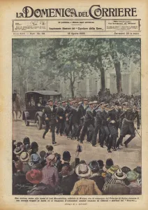 A curious scene at the wedding of Lord Mountbatten, an officer of the Navy, who was the Prince's companion A curious scene at the wedding of Lord Mountbatten, an officer of the Navy, who was the Prince's companion