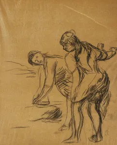 Two Dancers; Deux Danseuses, (charcoal on tracing paper) Two Dancers; Deux Danseuses, (charcoal on tracing paper)