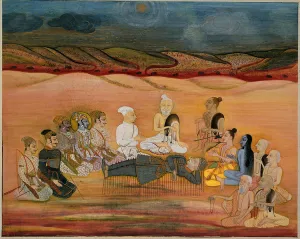 The Death of Bhishma, Mortally Wounded by Arjuna's Numerous Arrows, c The Death of Bhishma, Mortally Wounded by Arjuna's Numerous Arrows, c
