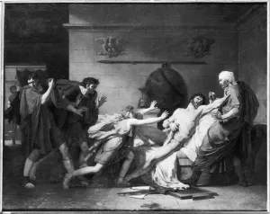 The Death of Cato of Utica (95-46 BC) 1797 (oil on canvas) (b/w photo) The Death of Cato of Utica (95-46 BC) 1797 (oil on canvas) (b/w photo)