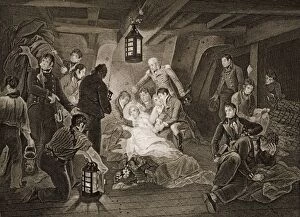 Dying Collection: The Death of Lord Nelson, illustration from Englands Battles by Sea
