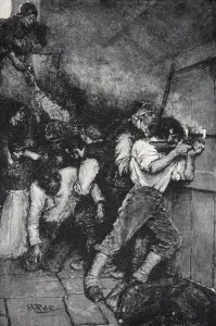 The defence of Fort Boonesborough, Kentucky in c.1795, published in Harper's Magazine The defence of Fort Boonesborough, Kentucky in c.1795, published in Harper's Magazine