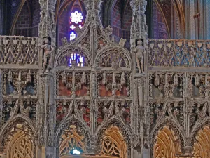 Depicting details of the screen - jube - between the choir and the nave Depicting details of the screen - jube - between the choir and the nave
