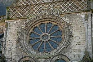 Depicting the Wheel of Fortune on the north facade Depicting the Wheel of Fortune on the north facade