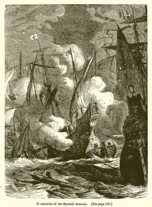 Destruction of the Spanish Armada (engraving) Destruction of the Spanish Armada (engraving)