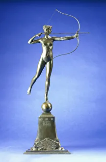 Diana of the Tower, A Bronze Figure, 1899 (bronze, rich greenish brown patina) Diana of the Tower, A Bronze Figure, 1899 (bronze, rich greenish brown patina)