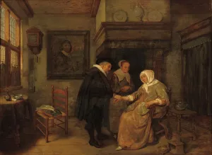 A doctor visiting a sick woman (oil on panel) A doctor visiting a sick woman (oil on panel)