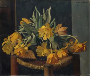 Double Yellow Tulips on a Wicker Chair, 1923 (oil on canvas) Double Yellow Tulips on a Wicker Chair, 1923 (oil on canvas)