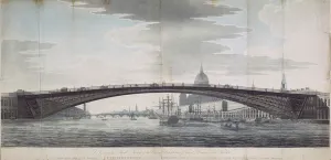 Drawing of a proposed single span bridge by Thomas Telford Drawing of a proposed single span bridge by Thomas Telford