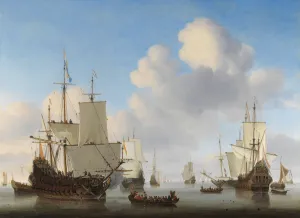 Dutch Ships in a Calm Sea, c. 1665 (oil on canvas) Dutch Ships in a Calm Sea, c. 1665 (oil on canvas)
