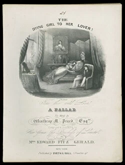 Grief Collection: The Dying Girl to her Lover! Fare thee well Love!, c.1770-1959 (print)