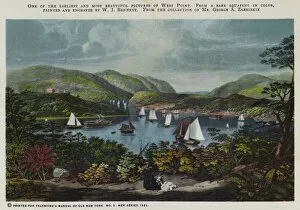 Earliest Collection: One of the earliest and most beautiful pictures of West Point (colour litho)