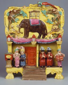 An earthenware group of Polito's Menagerie of Wonderful Burds An earthenware group of Polito's Menagerie of Wonderful Burds
