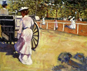 An Elegant Lady Entering a Coach, (oil on board) An Elegant Lady Entering a Coach, (oil on board)