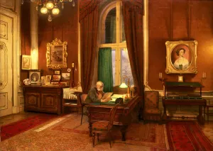 Emperor Franz Joseph I of Austria in his study at Schloss Schonbrunn Emperor Franz Joseph I of Austria in his study at Schloss Schonbrunn
