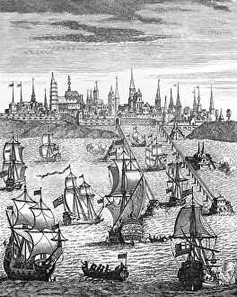 English Squadron Carrying Troops to Take Possession of Dunkirk, from The History English Squadron Carrying Troops to Take Possession of Dunkirk, from The History