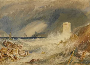 Entrance to Fowey Harbour, Cornwall, c.1827 (w/c & gouache, with scraping Entrance to Fowey Harbour, Cornwall, c.1827 (w/c & gouache, with scraping