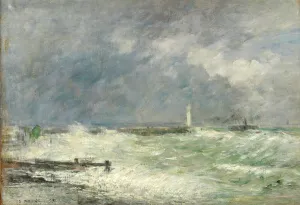 Entrance to the Harbour at Le Havre in Stormy Weather, 1895 (oil on canvas) Entrance to the Harbour at Le Havre in Stormy Weather, 1895 (oil on canvas)