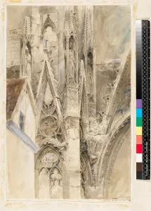 Entrance to South Transept of Rouen Cathedral, 1854 (graphite, black chalk Entrance to South Transept of Rouen Cathedral, 1854 (graphite, black chalk