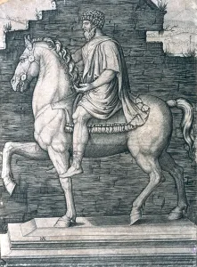 Equestrian Statue of Marcus Aurelius (121-180 AD) (engraving) Equestrian Statue of Marcus Aurelius (121-180 AD) (engraving)