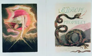 Europe a Prophecy; Left to right frontispiece and title page Europe a Prophecy; Left to right frontispiece and title page