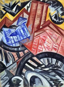 The Factory and the Bridge, 1913 (oil on canvas) The Factory and the Bridge, 1913 (oil on canvas)