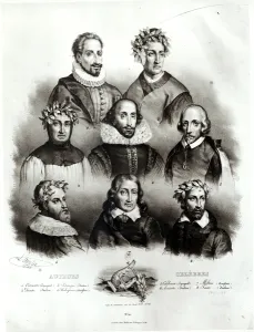 Famous Authors, 1833 (litho) Famous Authors, 1833 (litho)