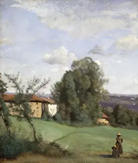 A Farm in Dardagny; Une Ferme de Dardagny, c.1855-57 (oil on canvas) A Farm in Dardagny; Une Ferme de Dardagny, c.1855-57 (oil on canvas)