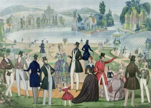 Fashion plate depicting Summer Fashions for 1844, published by B.Read & Co Fashion plate depicting Summer Fashions for 1844, published by B.Read & Co