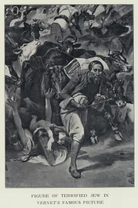 Figure of terrified Jew in Vernet's famous picture - supposedly a depiction of Baron Figure of terrified Jew in Vernet's famous picture - supposedly a depiction of Baron