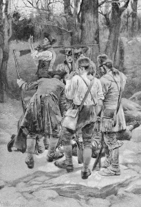 Finding the Body of One of their Companions, Scalped and Horribly Mangled, engraved by F Finding the Body of One of their Companions, Scalped and Horribly Mangled, engraved by F