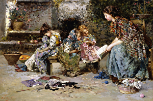 The First Lesson; La Prima Lezione, (oil on canvas) The First Lesson; La Prima Lezione, (oil on canvas)