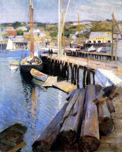 Fish Wharves, Gloucester, 1896 (oil on canvas) Fish Wharves, Gloucester, 1896 (oil on canvas)