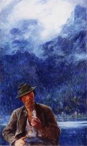 The Fisherman of Hintersee (b/c & w/c on wove paper) The Fisherman of Hintersee (b/c & w/c on wove paper)