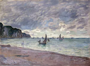 Fishing Boats in front of the Beach and Cliffs of Pourville, 1882 (oil on canvas) Fishing Boats in front of the Beach and Cliffs of Pourville, 1882 (oil on canvas)