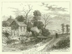 The Fleet River, near St Pancras, 1825 (engraving) The Fleet River, near St Pancras, 1825 (engraving)
