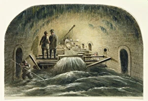 Images Dated 16th November 2005: The Fleet Sewer, c. 1840 (w / c on paper)
