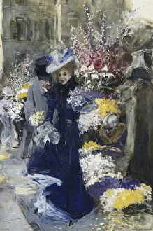 The Flower Seller, (watercolour and bodycolour) The Flower Seller, (watercolour and bodycolour)