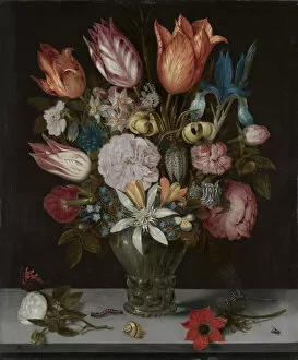 Images Dated 13th November 2012: Flowers in a Glass, 1606 (oil on copper)