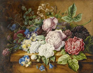 Flowers on a Ledge, 1814 (w/c & bodycolour on paper) Flowers on a Ledge, 1814 (w/c & bodycolour on paper)