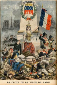 fluctuat nec mergitur - Cross of the town of Paris is introduced in coat of arms of Paris fluctuat nec mergitur - Cross of the town of Paris is introduced in coat of arms of Paris