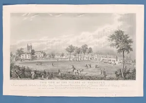 Football Match on Village Green at Wrenbury, England (engraving) Football Match on Village Green at Wrenbury, England (engraving)