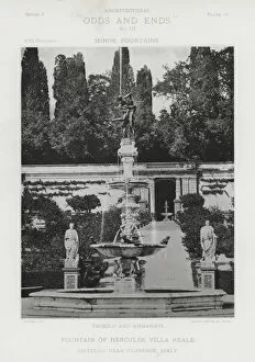 Ammanati Collection: Fountain of Hercules, Villa Reale, Castello, near Florence, Italy (b / w photo)