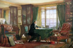 Fine Art Print of John Ruskin in Study, 1882