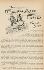 The Fresh Air Fund by Clement Scott (engraving) The Fresh Air Fund by Clement Scott (engraving)